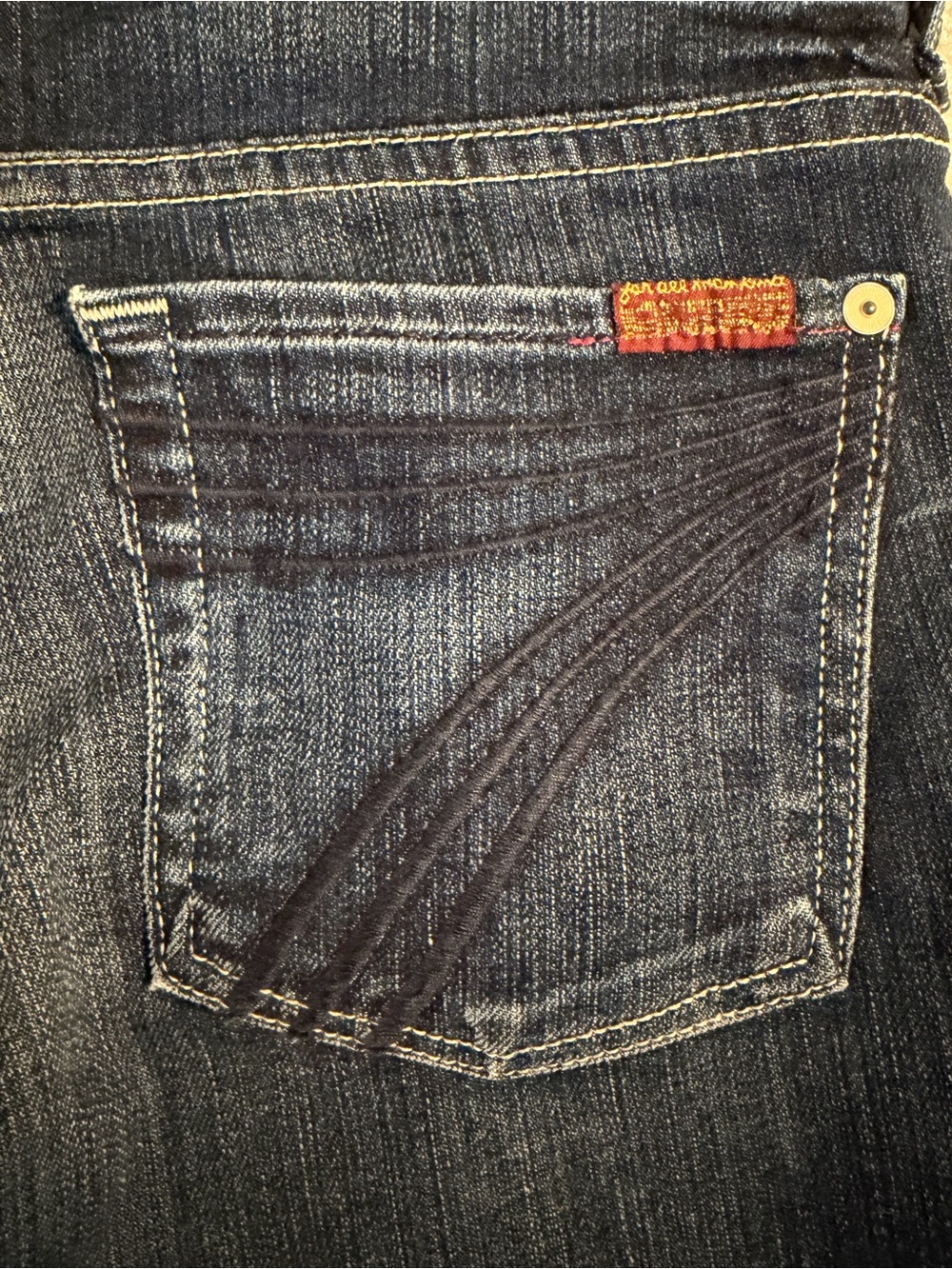 Y2K 7 For All Mankind Dojo Denim crops in Medium Blue size 30 VGUC